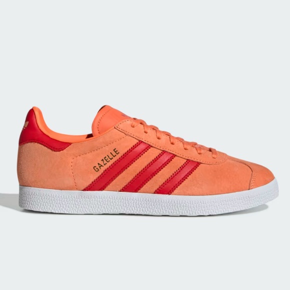 RARE NWT Adidas Gazelle ‘Orange Red' EF6503 The Originals W 7.5 M 6 - Picture 2 of 16